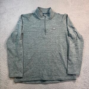 AFTCO Mens M61209 Quarter Zip Pullover Heather Green Performance Fishing Large